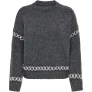 Only Onlamanda life ls o-neck detail cc antraciet