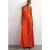 TOPSHOP viscose maxi zomerjurk met plooien – oranje