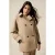 Oltre Double-breasted Midi Trench Coat In Cotton Blend Beige