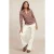River Woods Jersey Fantasy V-neck Blouse Red/brown