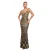 Damesjurk Goddiva Diamante Strap Fish Scale Maxi