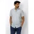State of Art regular casual overhemd met linnen lichtblauw