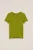 WE Fashion – Meisjes T-shirt met ribstructuur – Slim Fit – Olijfgroen – Katoen –
