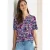 Cecil Dames Shirt met korte mouwen, gespleten hals en print in Rood