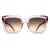 Hugo Boss Square Womens Transparant Rose Grijs Bruin Kleurverloop BOSS 1656/S