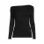 Anytime jersey top met gedrapeerd detail zwart
