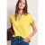 Street One Dames Blouse met losse schouders en gespleten hals in Geel