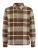 !Solid Overhemd ‘Nab’  donkerbruin / offwhite