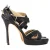 Jimmy Choo Vamp platform sandalen met glitter in zwart leer