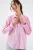 Oversized gestreepte blouse met knopen