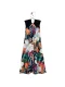 Desigual Zomerjurk ‘Tropical’  turquoise / groen / donkeroranje / zwart