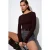 Dames Geribde Boot Hals Langsleeve Blouse