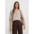 Street One Dames Overhemdblouse met 3/4 mouwen en borstzak in Beige