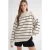 Gestreepte Crew Neck Relaxed Gebreide Pullover Trui