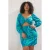 Trendyol Curve Dames Meerkleurig Grafisch Kort / Mini Lang Strandkleding Recht Grote maten Jurk