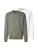 Only & Sons Sweatshirt ‘ONSCERES’  lichtgrijs / olijfgroen