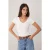 TRENDYOLMİLLA Dames Ecru Effen Lang Regular fit Blouses