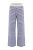 Studio Untold Broek  lichtbeige / ultramarine blauw