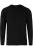 MAERZ Superwash Classic Fit Trui ronde hals zwart, Effen