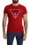 Guess Rood Katoen Logo Print Heren Vrijetijdskleding Geperforeerd T-shirt