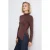 TRENDYOLMİLLA Dames Bruin Effen Lang Getailleerd Blouses