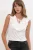 Dames Effen Gebreide Crop Blouse met Strikfront