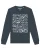 Watapparel Sweatshirt ‘ Fahrräder ‘  antraciet / wit gemêleerd