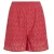 VILA regular high waist casual short koraalrood broderie