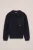 WE Fashion – Jongens oversized gebreide trui met structuur – Oversized – Marineblauw – Katoen –
