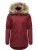 Ragwear Winterparka ‘Tawny Short’  wijnrood