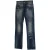 Cavalli Blue Wash Versleten Katoenen Straight Fit Jeans