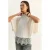 Oversized kanten gebreide top met korte col