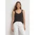 Top met V-hals en knoopdetail