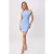 TRENDYOLMİLLA Dames Blauw Effen Kort / Mini Mouwloos Bodycon Jurken