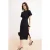 TRENDYOLMİLLA Dames Zwart Effen Midi Kort Casual Bodycon Jurken