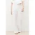 Caroll wide leg regular waist broek met linnen ecru