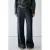 Mango satijnen wide leg broek – donkerblauw