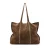 Manfield suede shopper met studs bruin