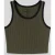 Geribbelde Mouwloze Crop Top