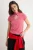 TRENDYOLMİLLA Dames Roze Gestreept Kort Getailleerd Blouses