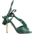 Dolce & Gabbana Groene Python Leren Hakken Sandalen Schoenen