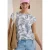 Shirt met korte mouwen, boothals en rimpels