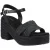 Hush Puppies Jamelia Espadrille Hak Textiel Dames Zwarte Sandalen