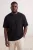 TRENDYOL MAN Heren Zwart Effen Kort Relaxed fit Grote maten T-shirts