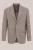 WE Fashion – Heren regular fit blazer van linnenmix – Regular fit – Donkergrijs gemeleerd –