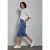 Midi pencil denim rok