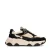 Sacha chunky leren sneakers zwart/ecru