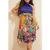 GUESS Marciano By  Falling Floral Top S Tanzanite