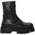 Steve Madden Dames Coast Slangenprint Platform Combat Boots (Zwart)