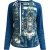 Top met lange mouwen en sierlijke contrasterende print